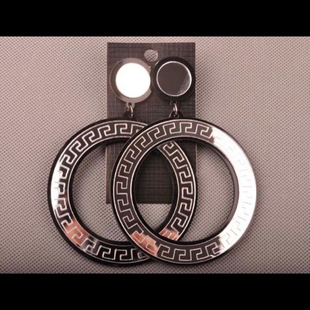 Versace Look XL Earrings Silver